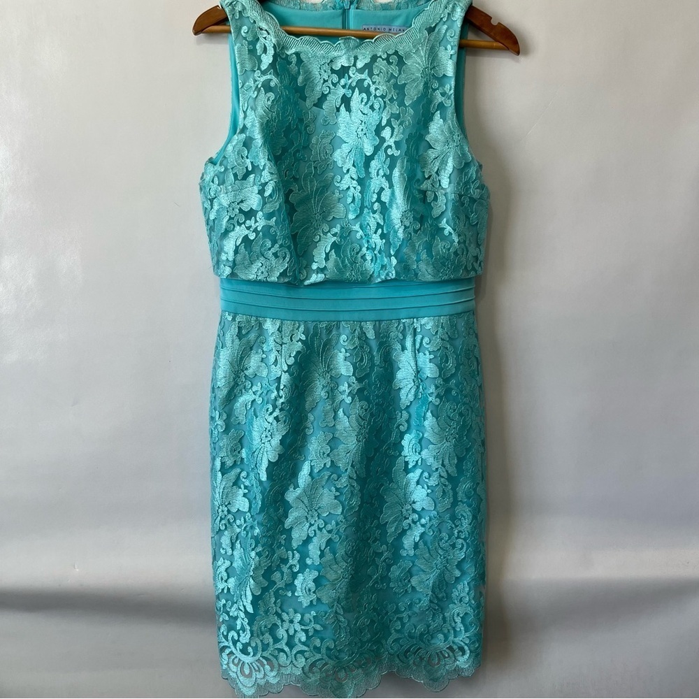 Antonio Melani Blue Lace Sheath Dress